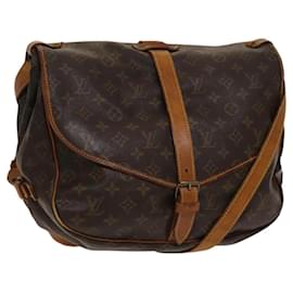 Louis Vuitton-LOUIS VUITTON Monogram Saumur 35 Shoulder Bag M42254 LV Auth 117947-Monogram