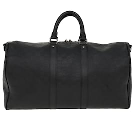 Louis Vuitton-LOUIS VUITTON Damier Infini Keepall Bandouliere 45 Boston Bag N41145 LV 42163S-Black