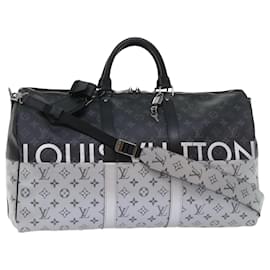 Louis Vuitton-LOUIS VUITTON Eclipse Split Keepall Bandouliere 50 Boston Bag M43817 Auth 46325S-Monogram