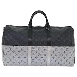 Louis Vuitton-LOUIS VUITTON Eclipse Split Keepall Bandouliere 50 Boston Bag M43817 Auth 46325S-Monogram