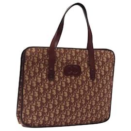 Christian Dior-Christian Dior Trotter Canvas Hand Bag Red Auth 118028-Red