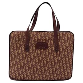 Christian Dior-Christian Dior Trotter Canvas Hand Bag Red Auth 118028-Red
