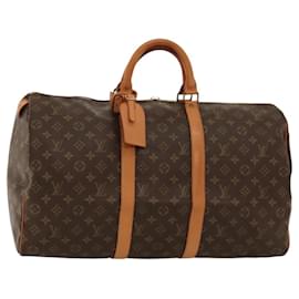Louis Vuitton-LOUIS VUITTON Monogram Keepall 50 Boston Bag M41426 LV Auth yk17879-Monogram