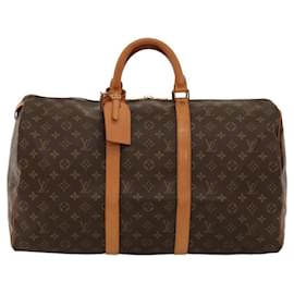 Louis Vuitton-LOUIS VUITTON Monogram Keepall 50 Boston Bag M41426 LV Auth yk17879-Monogram