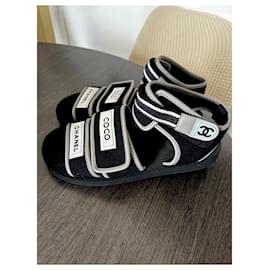Chanel-Sandals-Black