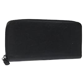 Louis Vuitton-LOUIS VUITTON Monogram Shadow Zippy Wallet Vertical Black M62902 LV Auth 118131-Black