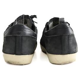 Golden Goose-Leather Superstar sneakers-Black