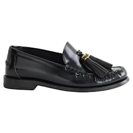 Dior Mocassins en cuir noirs Noir