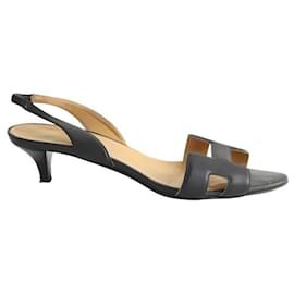 Hermès-Talons en cuir-Noir