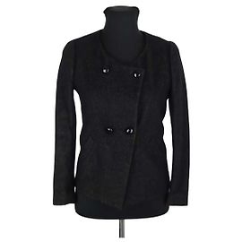 Isabel Marant Schwarze Wolljacke Schwarz