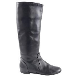 Giuseppe Zanotti Black leather boots Black