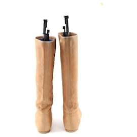 Prada-Boots en cuir-Camel