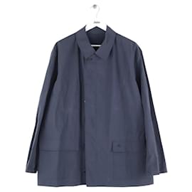 Burberry-Manteau en coton-Bleu
