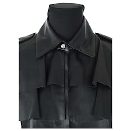 Autre Marque-Leather shirt-Black