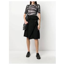 Comme Des Garcons-Comme des Garçons Black Wool Skirt-Black