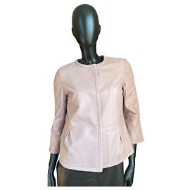 Weekend Max Mara pink lamb leather jacket Pink