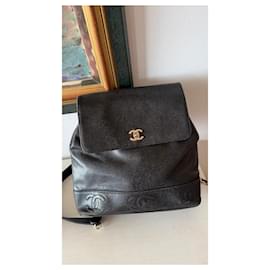 Chanel-Backpacks-Black