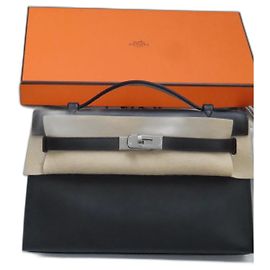 HERMÈS KELLY POCHETTE 2023 HSS BLACK SWIFT GRIS PERLE Noir Gris