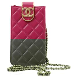 Chanel-Sac Pochette Chaîne Chanel-Rose