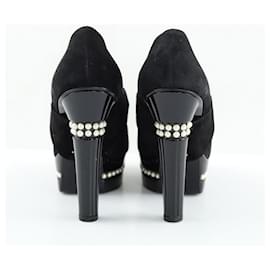 Chanel-Suede heels-Black