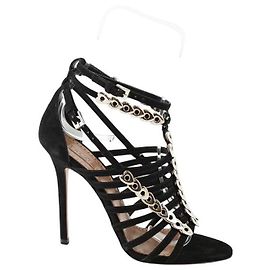 Alaïa Schwarze Leder-High Heels Schwarz