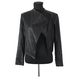 Helmut Lang Schwarze Lederjacke Schwarz