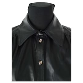 Autre Marque-Leather shirt-Black