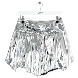 Isabel Marant-Silk mini skirt-Silvery