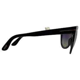 Tom Ford-Tom Ford Black Arabella Polarized Cat Eye Sunglasses-Black