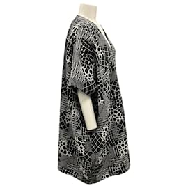 Autre Marque-Zero + Maria Cornejo Black / White Embroidered Cape Jacket-Black