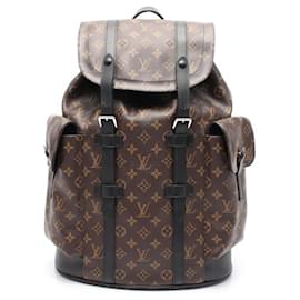 Louis Vuitton-Louis Vuitton Monogram Macassar Christopher PM Backpack M43735-Brown