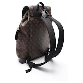 Louis Vuitton-Sac à dos Louis Vuitton Monogram Macassar Christopher PM M43735-Marron