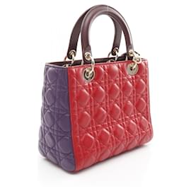 Christian Dior-Dior Leather Lady Dior 2way Bag 18-MA-0165-Red