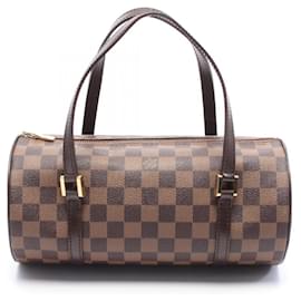 Louis Vuitton-Louis Vuitton Damier Ebene Papillon 26 Handbag N51304-Metallic,Bronze