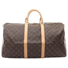 Louis Vuitton-Louis Vuitton Monogram Keepall 50 Boston Bag M41426-Brown