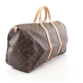 Louis Vuitton-Louis Vuitton Monogram Keepall 50 Boston Bag M41426-Brown