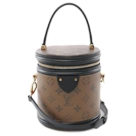 Louis Vuitton-Louis Vuitton Monogram Reverse Cannes Handbag M43986-Metallic,Bronze