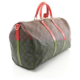 Louis Vuitton-Louis Vuitton Monogram Keepall Bandouliere 50 Boston Bag M44740-Brown