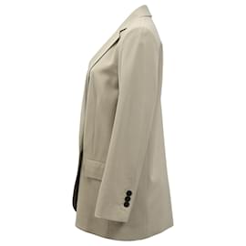 Theory- Theory Double-Breasted Blazer in Green Wool-Green