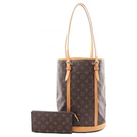 Louis Vuitton-Louis Vuitton Monogram Bucket GM Shoulder Bag M42236-Brown