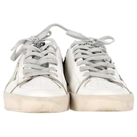 Golden Goose-Golden Goose Stardan Sneakers in White Leather-White,Cream
