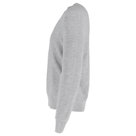 Theory- Theory Crewneck Sweater in Grey Cotton-Grey