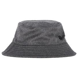 Maison Michel Angele Appliqué-Logo Bucket Hat in Grey Wool Grey