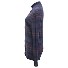 Hermès- Hermès Plaid Cardigan and Sweater Set in Multicolor Wool-Multiple colors