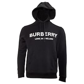 Burberry-Burberry Lexstone Logo Hoodie in Black Cotton-Black
