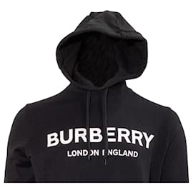 Burberry-Burberry Lexstone Logo Hoodie in Black Cotton-Black