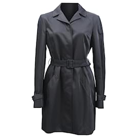 Jil Sander- Jil Sander Belted Trench Coat in Black Viscose-Black