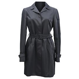 Jil Sander Gürtel-Trenchcoat aus schwarzer Viskose Schwarz