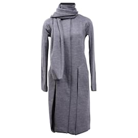 Neil Barrett- Neil Barrett Coat with Muffler in Grey Cotton-Grey