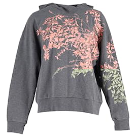 Dries Van Noten-Dries Van Noten Harlee Embroidered-Jersey Hoodie In Grey Cotton-Grey